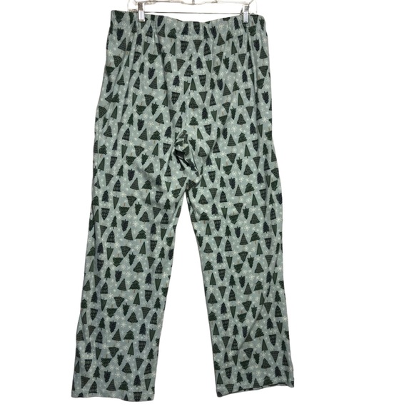 LC Lauren Conrad LT Pajama pants pine xmas trees Soft green winter snow LIKE NEW - Picture 3 of 12
